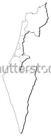 Kaart Israël politiek verscheidene abstract wereld Stockfoto © Schwabenblitz