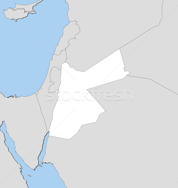 Carte Jordanie Politique Plusieurs Résumé Monde