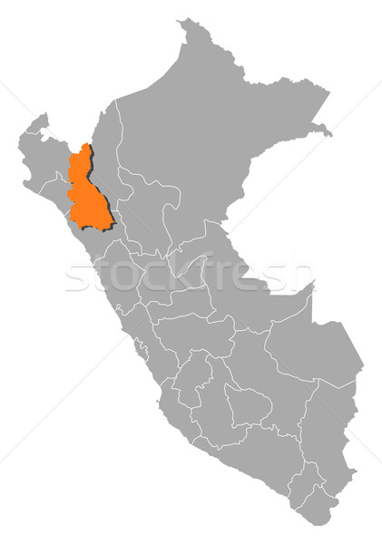 Harita Peru siyasi birkaç bölgeler soyut Stok fotoğraf © Schwabenblitz