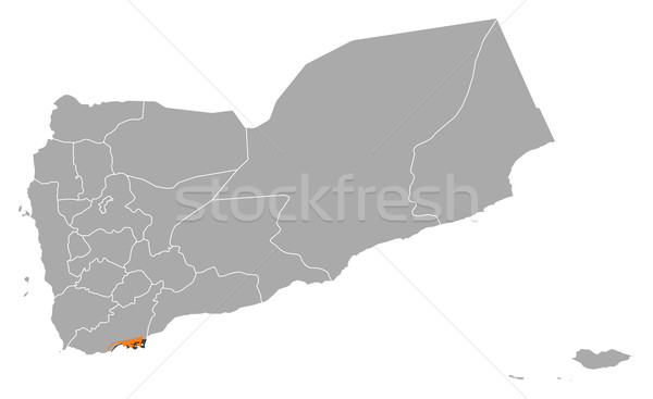 Map of Yemen, Adan highlighted Stock photo © Schwabenblitz