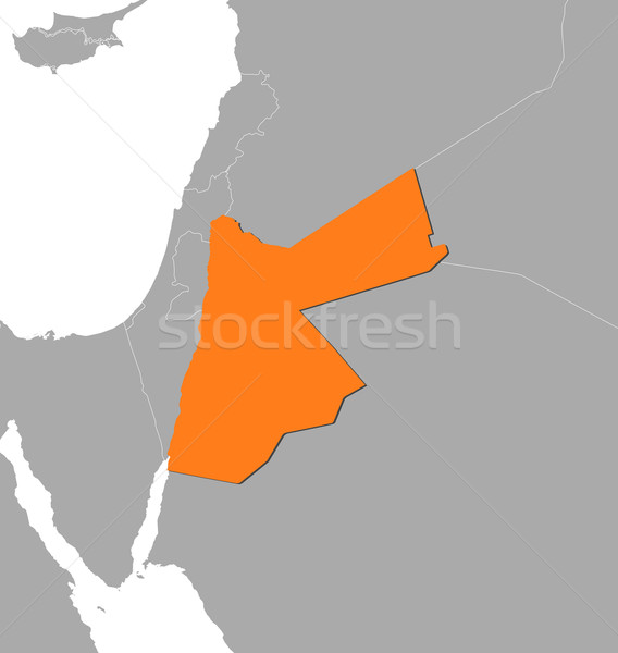 карта Иордания политический несколько аннотация Мир Сток-фото © Schwabenblitz