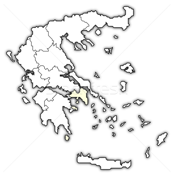 Map of Greece, Attica highlighted Stock photo © Schwabenblitz