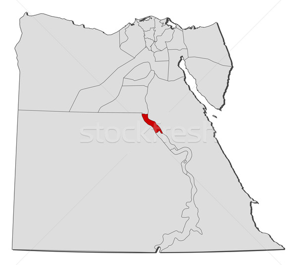 Stock photo: Map of Egypt, Asyut highlighted