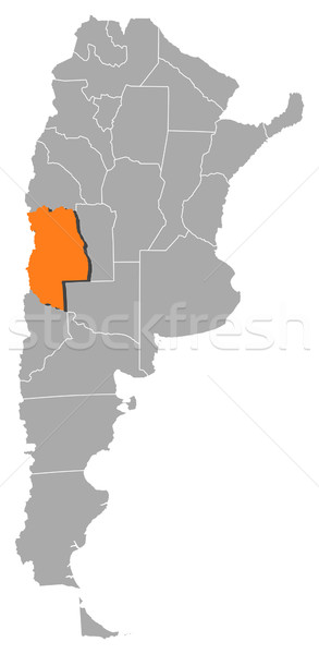 Foto stock: Mapa · Argentina · político · mundo · resumen