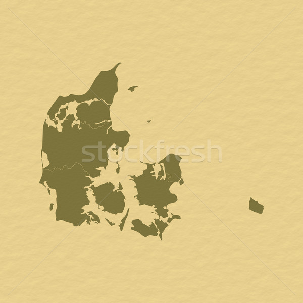 Stock photo: Map of Danmark