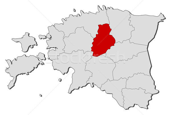 Сток-фото: карта · Эстония · политический · несколько · мира · аннотация