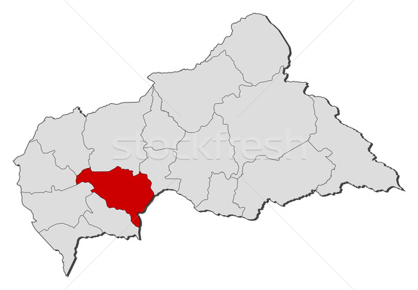 Map of Central African Republic, Ombella-M'Poko highlighted Stock photo © Schwabenblitz