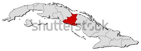 Map of Cuba, Las Tunas highlighted Stock photo © Schwabenblitz