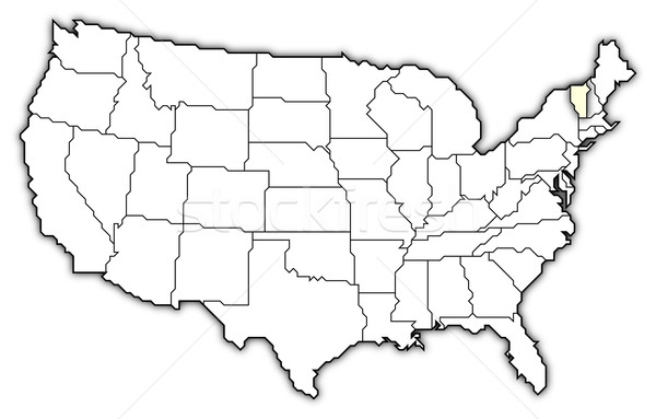 Map of the United States, Vermont highlighted Stock photo © Schwabenblitz