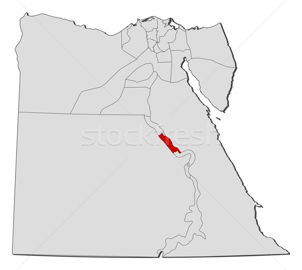 Map of Egypt, Sohag highlighted Stock photo © Schwabenblitz