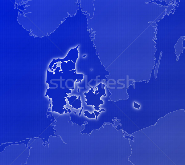 Map of Danmark Stock photo © Schwabenblitz