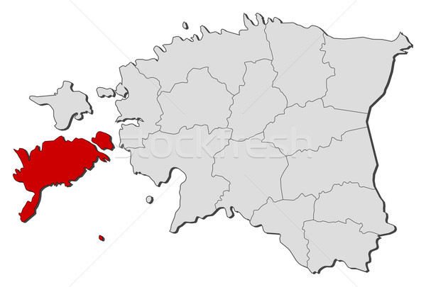 Map of Estonia, Saare highlighted Stock photo © Schwabenblitz