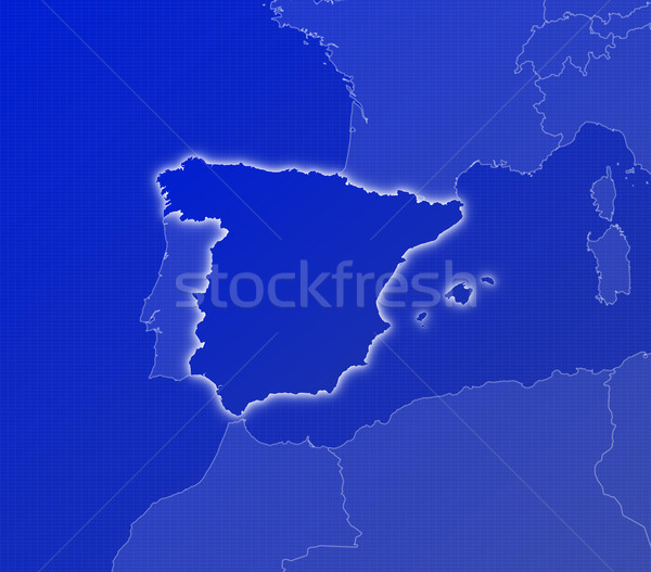 Map of Spain Stock photo © Schwabenblitz