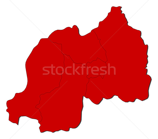 карта Руанда красный аннотация Мир Сток-фото © Schwabenblitz