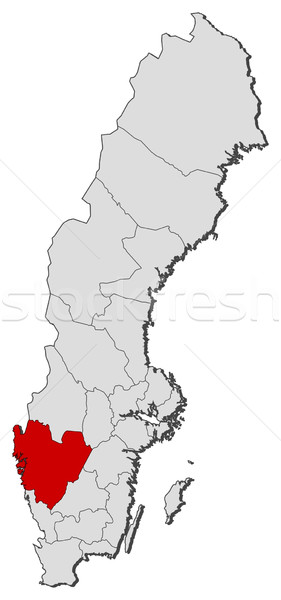 Map of Sweden, V Stock photo © Schwabenblitz