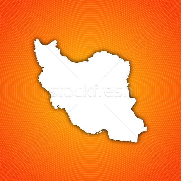 Foto stock: Mapa · Irán · político · resumen · mundo