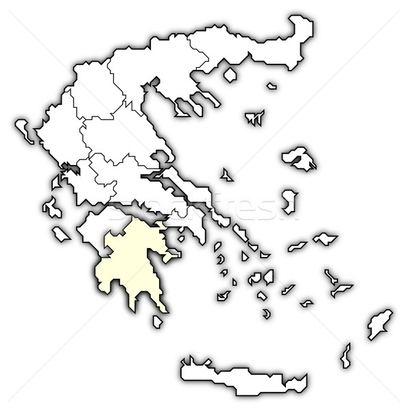 Map of Greece, Peloponnese highlighted Stock photo © Schwabenblitz