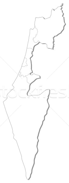 Harita İsrail siyasi birkaç soyut toprak Stok fotoğraf © Schwabenblitz