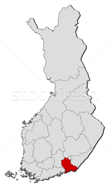 Pokaż Finlandia polityczny kilka regiony świecie Zdjęcia stock © Schwabenblitz