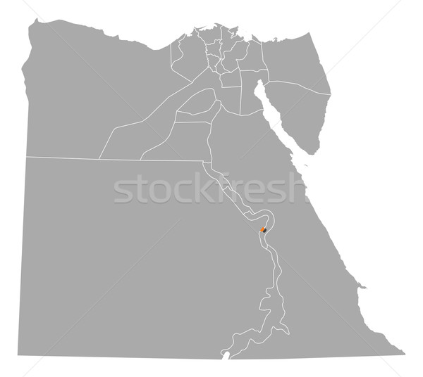 Térkép Egyiptom Luxor politikai néhány absztrakt Stock fotó © Schwabenblitz