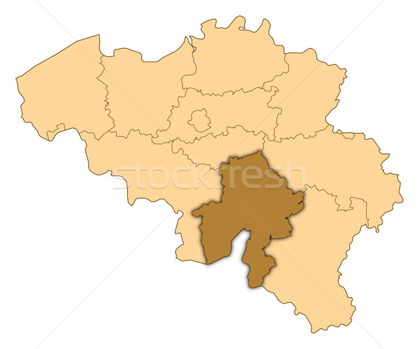 Map of Belgium, Namur highlighted Stock photo © Schwabenblitz