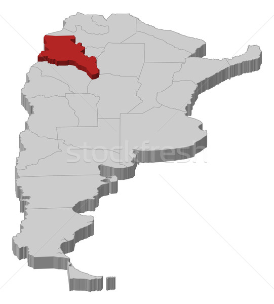 Map of Argentina, Catamarca highlighted Stock photo © Schwabenblitz
