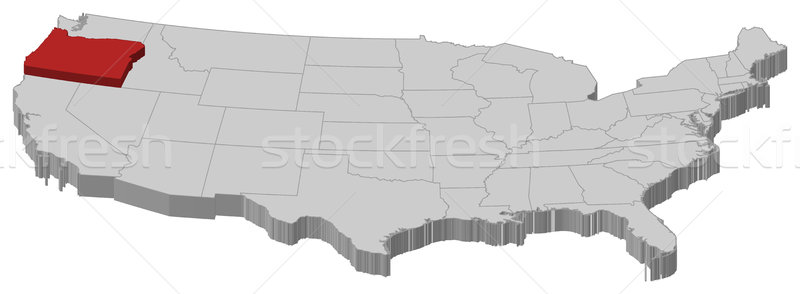 Mapa Estados Unidos Oregon político vários abstrato Foto stock © Schwabenblitz