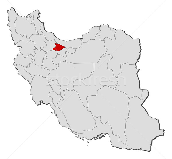 Map of Iran, Alborz highlighted Stock photo © Schwabenblitz
