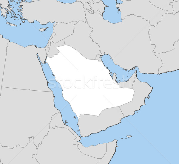 Mappa Arabia Saudita politico parecchi abstract mondo Foto d'archivio © Schwabenblitz