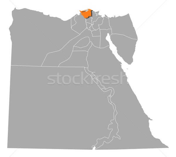 Map of Egypt, Kafr el-Sheikh highlighted Stock photo © Schwabenblitz