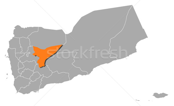 Map of Yemen, Ma'rib highlighted Stock photo © Schwabenblitz