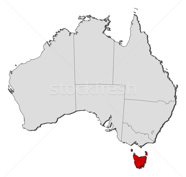 Map of Australia, Tasmania highlighted Stock photo © Schwabenblitz