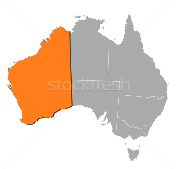 Map of Australia, Western Australia highlighted Stock photo © Schwabenblitz