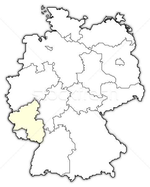 Map of Germany, Rhineland-Palatinate highlighted Stock photo © Schwabenblitz