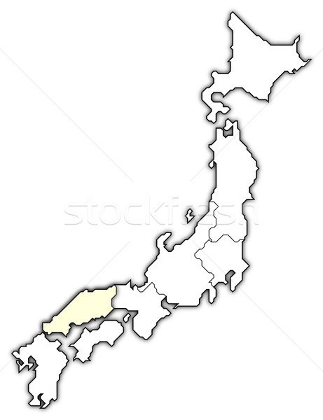Mappa Giappone politico parecchi regioni abstract Foto d'archivio © Schwabenblitz