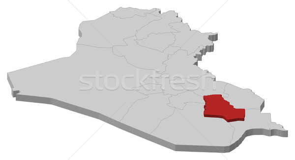 Stockfoto: Kaart · Irak · politiek · verscheidene · abstract · achtergrond