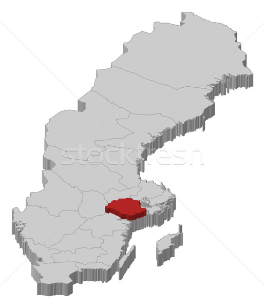 Map of Sweden, S Stock photo © Schwabenblitz