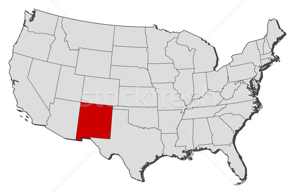 Mapa Estados Unidos Novo México político vários abstrato Foto stock © Schwabenblitz