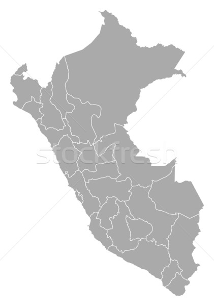 Mappa Perù politico parecchi regioni abstract Foto d'archivio © Schwabenblitz