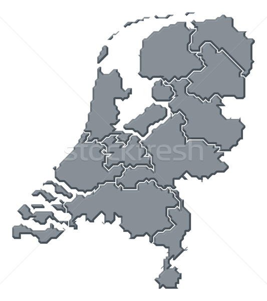 Stockfoto: Kaart · Nederland · politiek · verscheidene · abstract · achtergrond