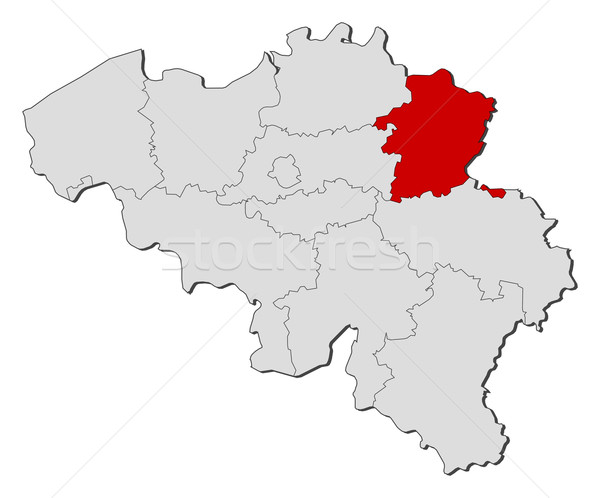 Map of Belgium, Limburg highlighted Stock photo © Schwabenblitz