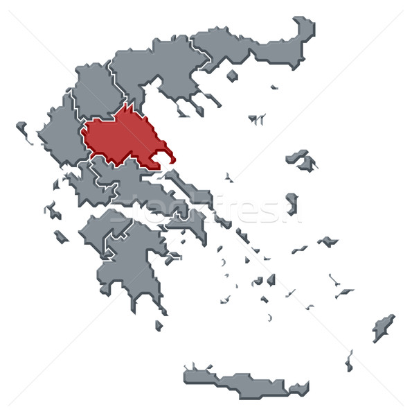 Map of Greece, Thessaly highlighted Stock photo © Schwabenblitz