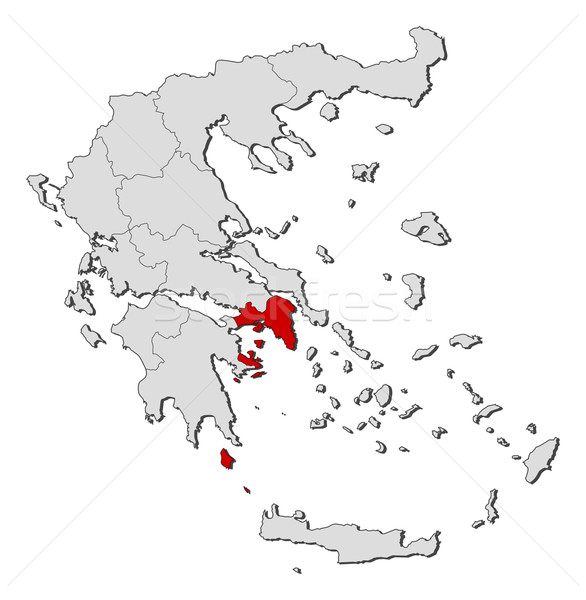 Map of Greece, Attica highlighted Stock photo © Schwabenblitz