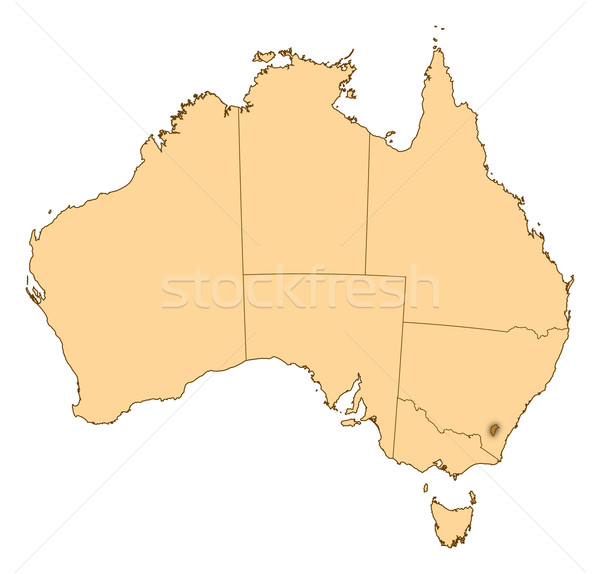 Map of Australia, Australian Capital Territory highlighted Stock photo © Schwabenblitz