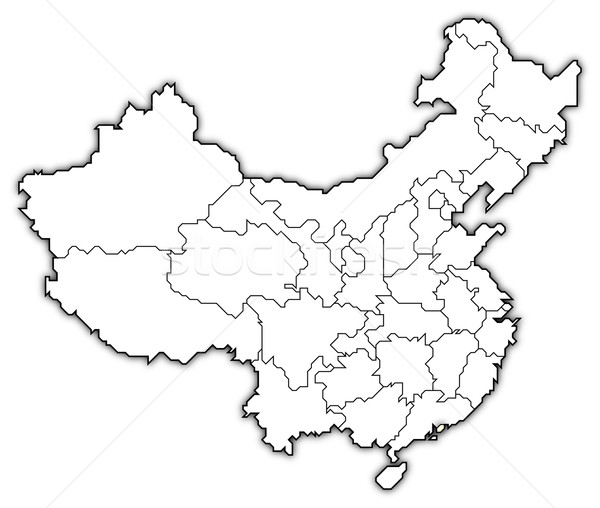 Mapa China Hong Kong político vários abstrato Foto stock © Schwabenblitz