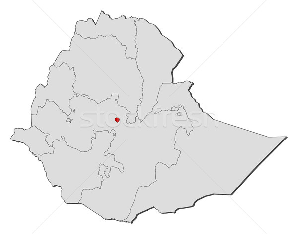 Map - Ethiopia, Addis Ababa Stock photo © Schwabenblitz
