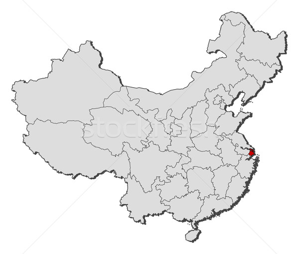 Mappa Cina Shanghai politico parecchi mondo Foto d'archivio © Schwabenblitz