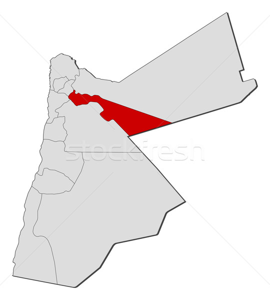 Stock foto: Karte · Jordan · politischen · mehrere · abstrakten · Erde