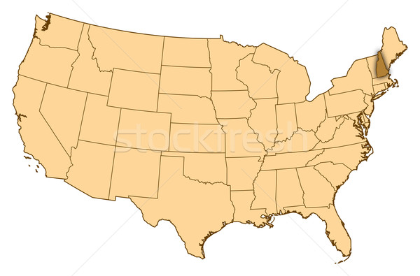 Map of United States, New Hampshire highlighted Stock photo © Schwabenblitz