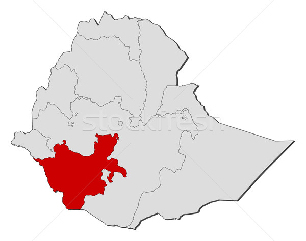 Mappa Etiopia meridionale popoli regione abstract Foto d'archivio © Schwabenblitz